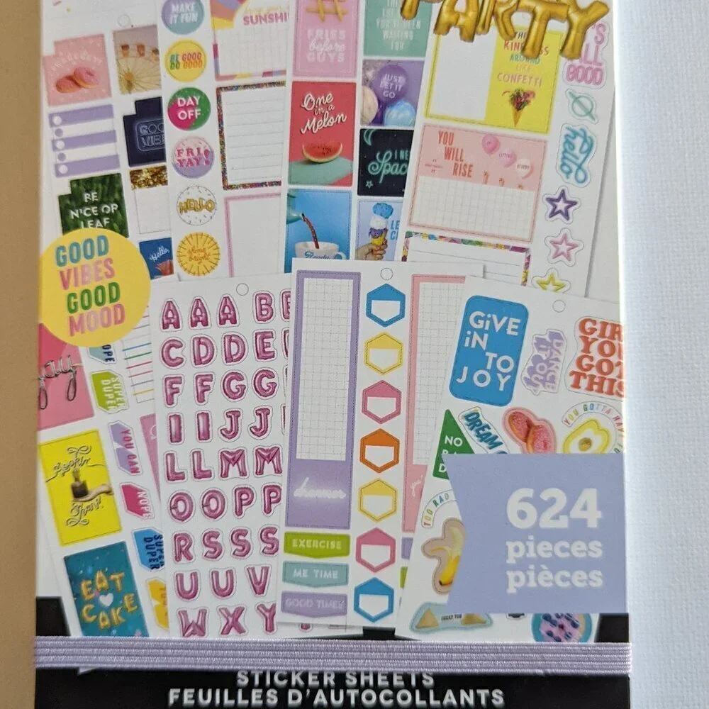 NWT 'Life Is A Party' 624 pcs Happy Planner Classic Sticker Book Celebrate NEW